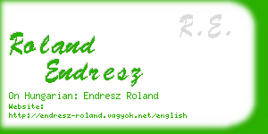 roland endresz business card